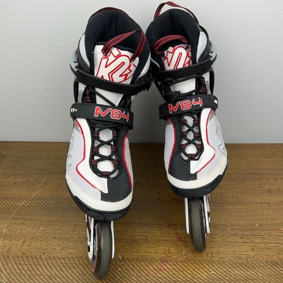 K2 Moto M84 Inline Skates Mens 11 White Rollerblades Racing Roller Blades 84mm - Picture 3 of 12